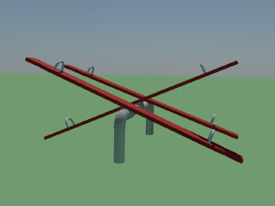 3d saw playground equipment model - see saw.max by Animation Anchor Line